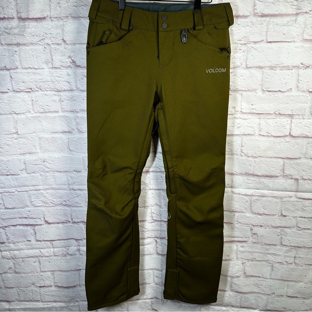 Volcom Species Stretch Slim Pant Snowboarding Pants Olive Size Small Women's